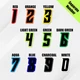 S07 Custom Racing Number Sticker Vinyl Decals 3 pcs For Yamaha Kawasaki TM