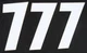 QTY 3 | DCOR Number 7 White 4" 3/Pk Motocross Racing Decal 862-147