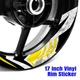 Yellow Inner Decal Wheel Rim Stickers S16W For Yamaha MT10 18 19 20 21