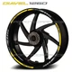 Wheel decals for DUCATI DIAVEL 1260 stickers rim stripes yellow gray