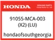 Honda OEM Part 91055-MCA-003 BEARING, RADIAL BALL (6004) (X2) (LU)