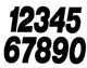 Dirt Digits Super X Competition Stick-On Numbers #0 6" Black 3/P K #SX63B-0