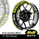 AA02 17" Wheel Rim Stickers Stripes Tape Yellow For Ducati Monster 750 97-11 97