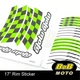 AA01 17" Wheel Rim Stickers Blue Stripes Tape For Kawasaki NINJA 650R 06-18 06