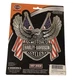 Harley Davidson Bar & Shield Logo W/ American US Flag Chrome Eagle Decal New