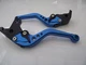 Yamaha VMAX (2009-2020), CNC levers set short blue/black adjusters, R104/C777