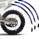 For SUZUKI RM 125 90-08 07 06 05 Wheel Stickers Rim 21" 19" Dirt Bike A01B Blue