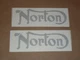 Norton Tank Decal SET PAIR 750 850 Commando BLACK 06-2930 peel & stick gas fuel