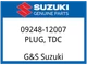 Suzuki OEM Part 09248-12007 PLUG (12X9)