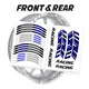 Blue 17 inch Wheel Sticker FC66 For Aprilia TUONO 1000 R 03-11 10 09 08 07