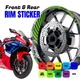 For Yamaha MT07 18-24 23 22 21 20 19 17 inch Wheel Rim Stickers Line GP02