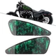 Motorcycle Decals Fuel Gas Tank Stickers for Harley XL883 1200 2Pcs Green Skull
