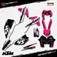 White & Pink Slick Graphics Kit fits KTM 13-16 EXC EXC/F XCW 125 250 300 450