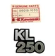 56018-1033 NOS Kawasaki KL250 Side Cover Emblem