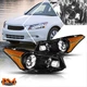 For 08-12 Honda Accord Sedan Black Housing Headlight Amber Corner Signal Lamps