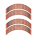 W01B For Yamaha YZF R15 2008-2017 Orange Wheel Decals Stickers 16 15 14 13 12 11