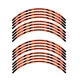 W02B For Yamaha YZF R1 1998-2021 Orange Motorcycle Rim Decal Kit 20 19 18 17 16