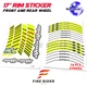 Solid Color GP02 17 inch Rim Stickers For Suzuki Bandit GSF 1250 07-18 15 16 17