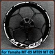 17Inch For Yamaha MT-09 MT09 Wheel Hub Rim Decorative Decal Reflective Sticker