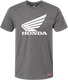 Honda Apparel Honda Wing T-Shirt Large Heather/White NP21S-M3016-L