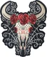 Lethal Threat D.O.D. Western Skull Patch Black/Gray/Red/Green Large