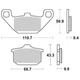 KAWASAKI Z R (KZ1100R1/R2) 1100 1984-1985 BRAKE PADS SBS 557 HF (ORGANIC)