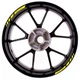 For Yamaha MT07 MT-07 Stripes Rim Stickers 17 inch Edge Tape Yellow
