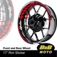 AA02 17" Wheel Rim Stickers Stripes Tape Orange For Honda CB500X 15-18 15 16 17