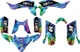 Yamaha YFZ 50 Graphics Kit Full Decal Set Tye Style Quad Stickers