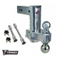 Trimax Razor 2.5" Shank 8" Adj Hitch Receiver w 2 & 2-5/16" Double Ball & Locks