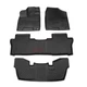 Fits 16-23 Honda Pilot Black TPE Floor Mats Front Rear Carpet 3D Molded & Mugen