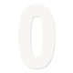 Factory Effex Pro Numbers 8in White Digit 0 Decals (3-Pack) 02-4370