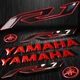 6" 3D Vinyl Logo&Letter Decal+5.75" Fairing Sticker YZF-R1/R1M 2-Tone Black/Red