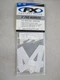EFFEX FACTORY EFFEX 4" White #4 Pro Number Plate Decal 3-Pack 132564