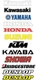 Factory Effex Generic Fork and Swingarm Stickers Kawasaki - White #09-44112