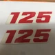 KTM 125 Displacement Decal Sticker Set  Radiator Shroud