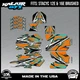 Graphics Kit for STACYC 12 EDRIVE and 16 EDRIVE BRUSHED Shred-orange
