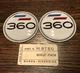 GAS TANK BADGE SET (2 PIECES) FOR BENELLI / WARDS MOJAVE 360cc - NEW OLD STOCK!