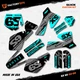 Gray & Cyan Slick Racing Graphics Kit fits 02-08 KTM 65sx 65 sx Decal Sticker