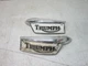 1971 Triumph TR6R OEM Gas Tank Emblems 82-9700  82-9701