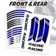 Blue 17 inch Wheel Sticker Decal AX2 For Ducati Monster 821 15-21 20 19 18 17 16