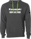 Factory Effex Kawasaki Sixty Two Pullover Hoodie Heather Charcoal Large