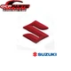 SUZUKI S RED LOGO 3D EMBLEM DECAL SET OF 2 990A0-94020