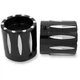 Avon Grips Black Rival Front Axle Nut Covers - AXL-RIV-ANO