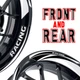 White GP08 Custom Rim Sticker Graphic For Yamaha MT-09 Tracer FZ09 FJ09