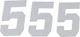 DCOR - 45-36-5 - Race Number Plate - #5 - White - 6"