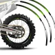 For YAMAHA YZ 450F 14-21 20 19 Wheel Stickers Rim 21" 19" Dirt Bike R02B Green