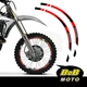 Yellow A01B Motorcycle MX Bike 21" 19 inch Stripes Rim Wheel Stickers For Honda