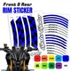 AA01 17 inch Wheel Rim Sticker Checkered For Suzuki Bandit GSF1250 07-18 16 17