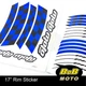 AA01 17" Wheel Rim Stickers White Stripes Tape For Honda CBR600RR 03-20 03 04 05